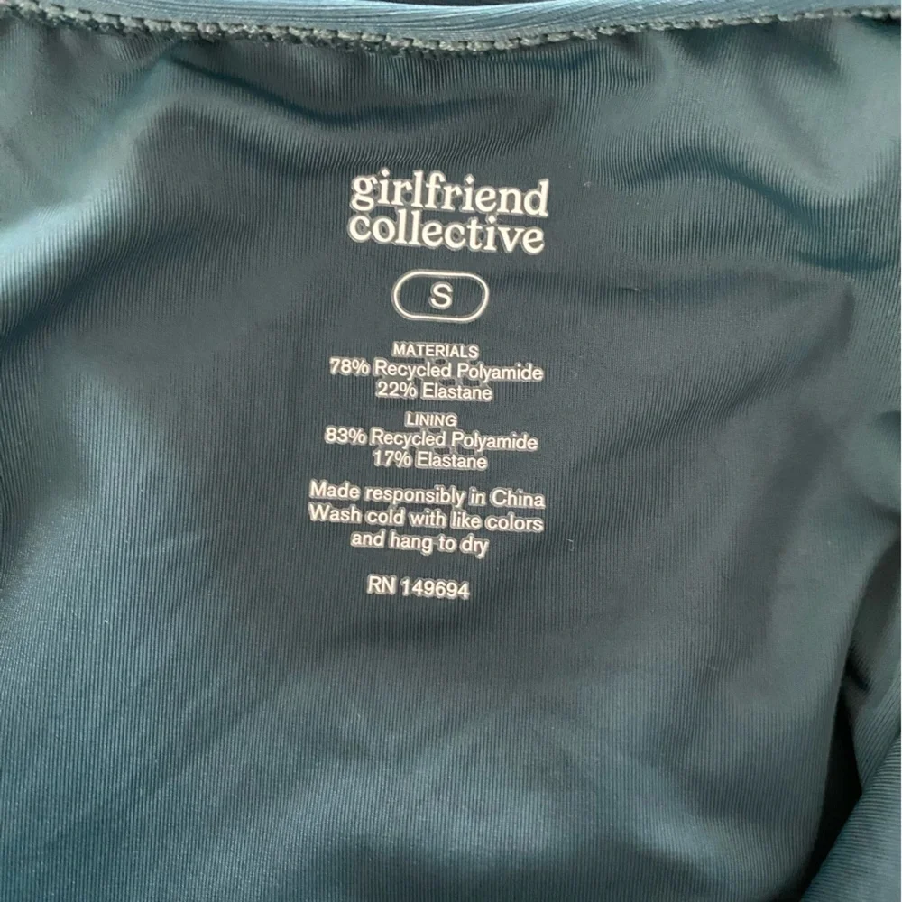 Girlfriend Collective swimsuit one piece dark blue teal small - Picture 6 of 12